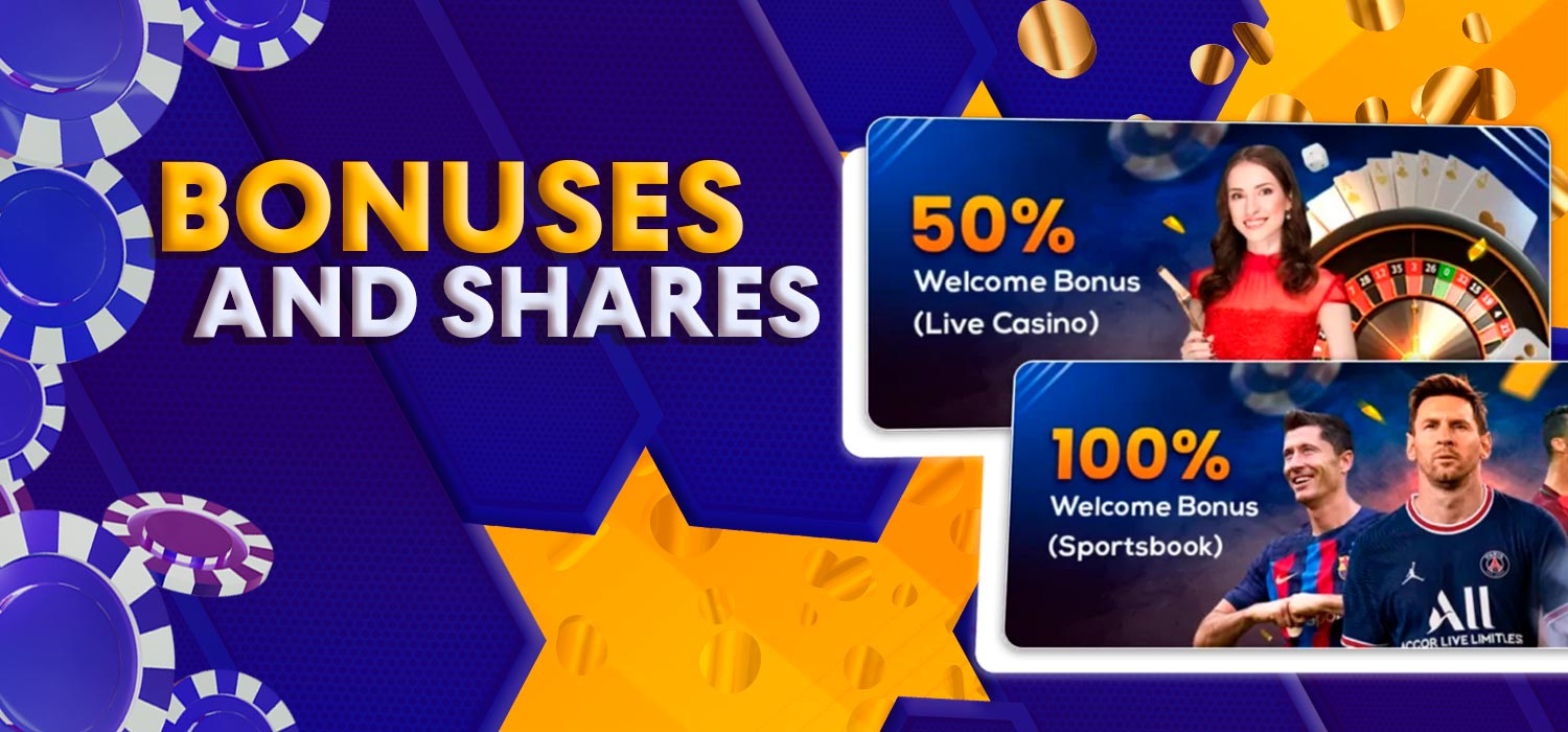 Different bonuses and promotions
