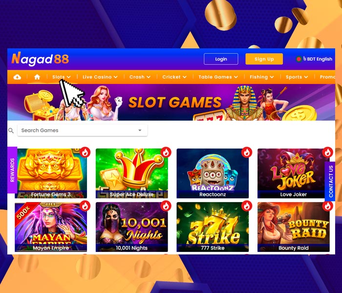 Select a game in the Slots section