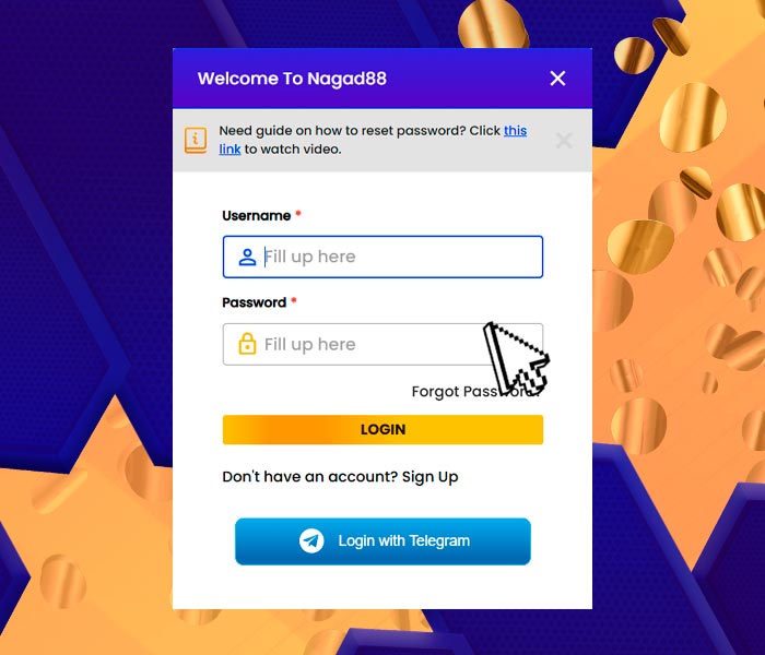 Log into your account