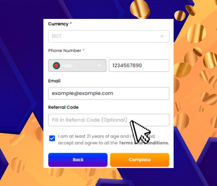 Registration bonus codes