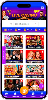 Screenshot of website application