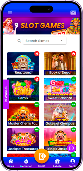 Screenshot of the site with games